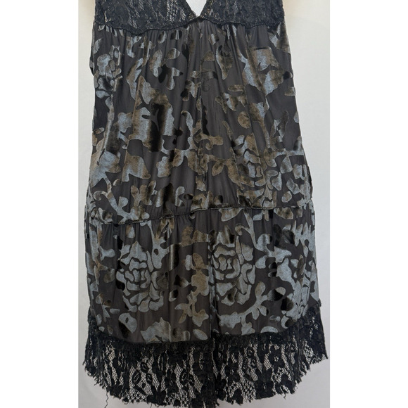 Gimmicks by BKE Floral Burnout Velvet Mini Dress Size XS Lace Tiered Fairy Y2K - Picture 8 of 12